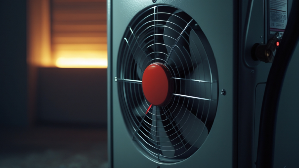 Fan not turning on furnace — homeowner inspecting the furnace fan for troubleshooting.